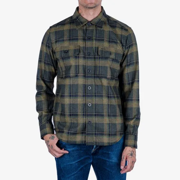 14oz Fox Brothers® Rustic Yellow, Hickory & Hunter Green Oversize Check -  Green