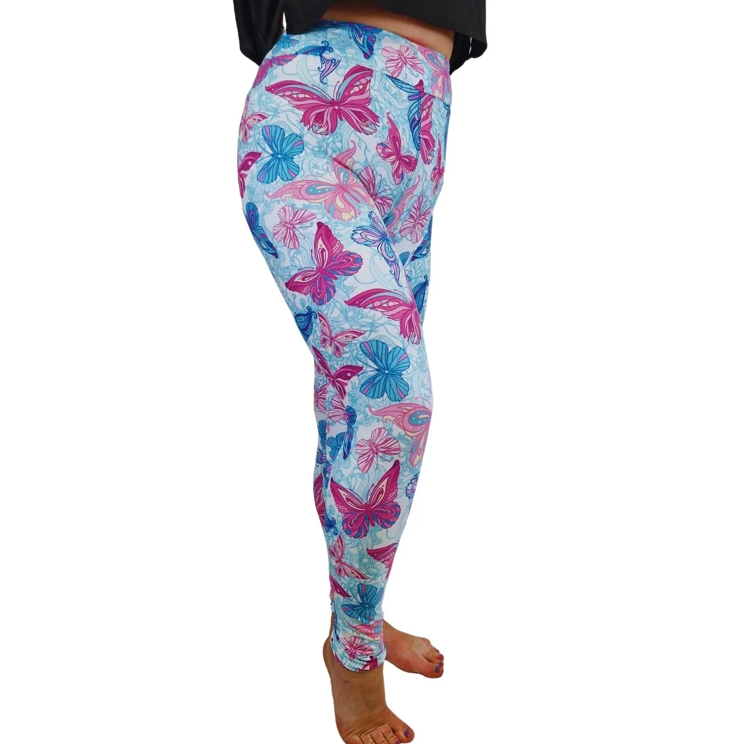 24/7 Leggings – Pastel Butterflies