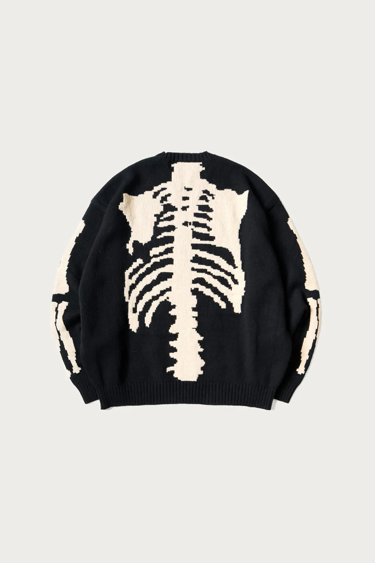 5G Wool BONE Crew Sweater - Black