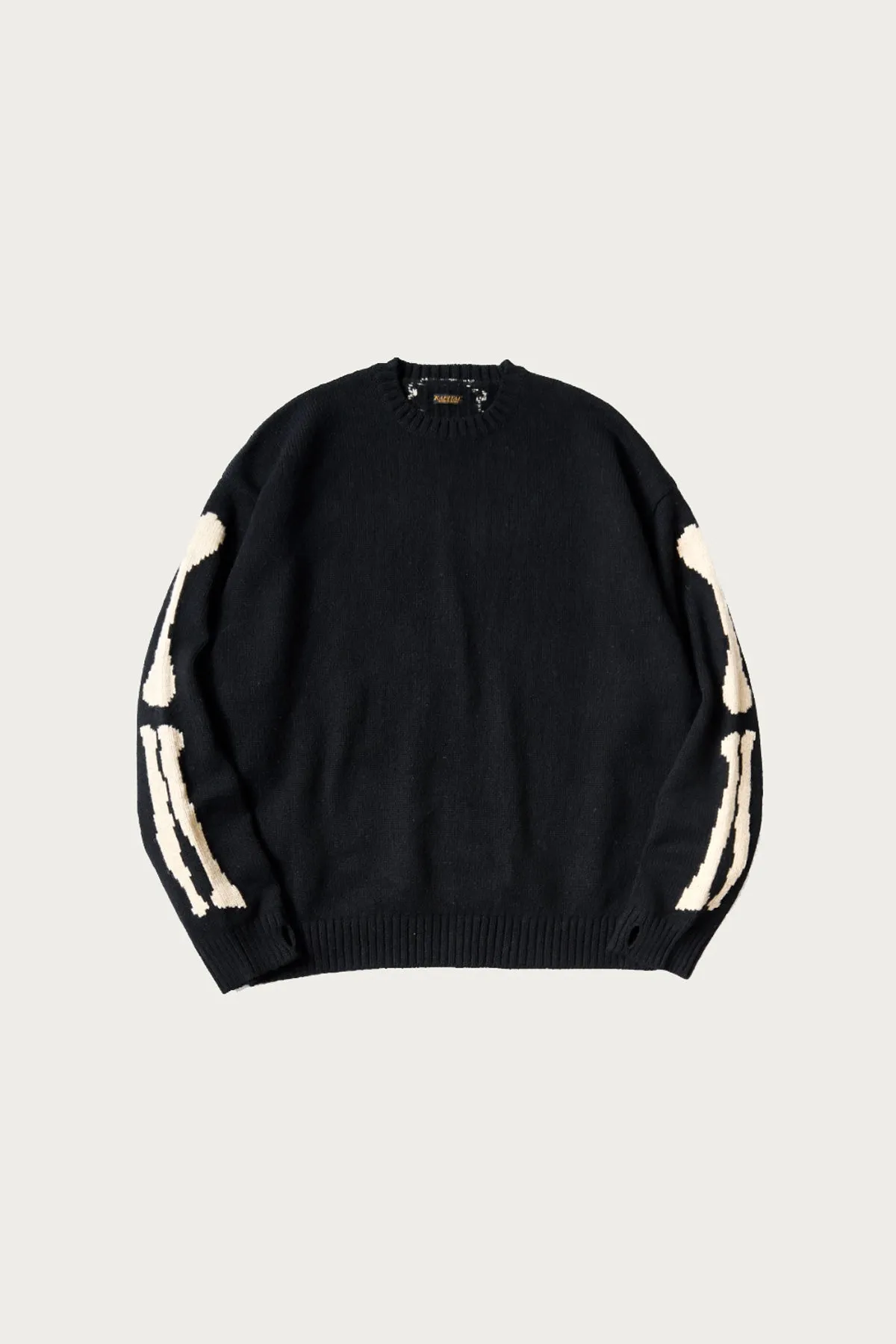 5G Wool BONE Crew Sweater - Black