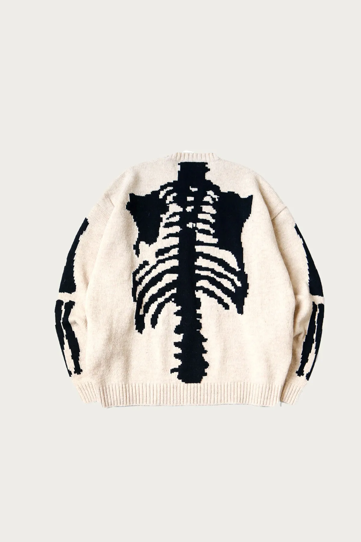 5G Wool BONE Crew Sweater -  Natural