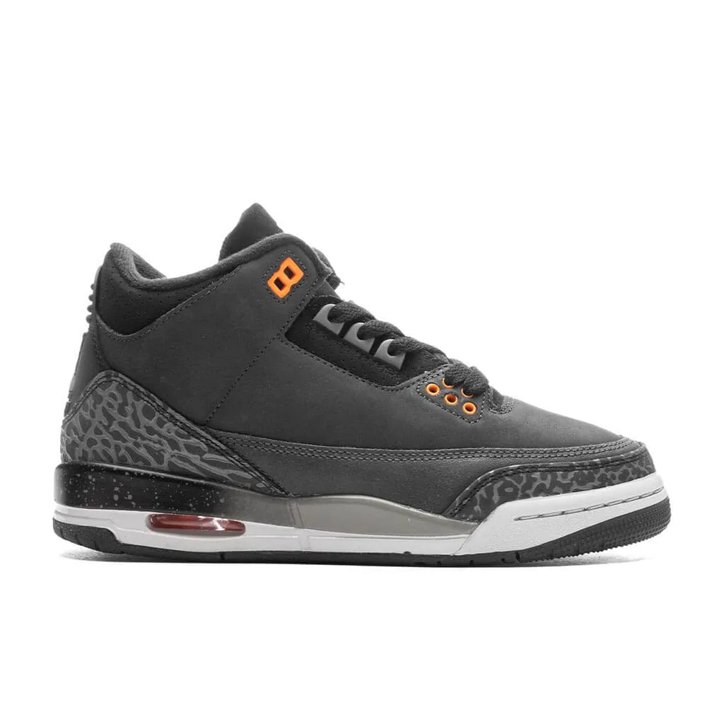 Air Jordan 3 Retro (GS) 'Fear' - Night Stadium/Total Orange/Black