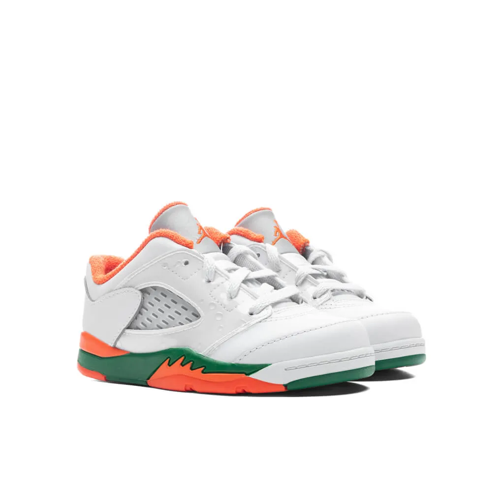 Air Jordan 5 Retro Low (TD) - Football Grey/Brilliant Orange/Pine Green