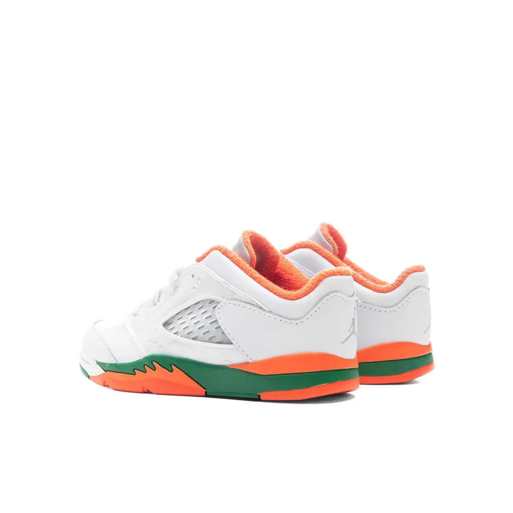 Air Jordan 5 Retro Low (TD) - Football Grey/Brilliant Orange/Pine Green