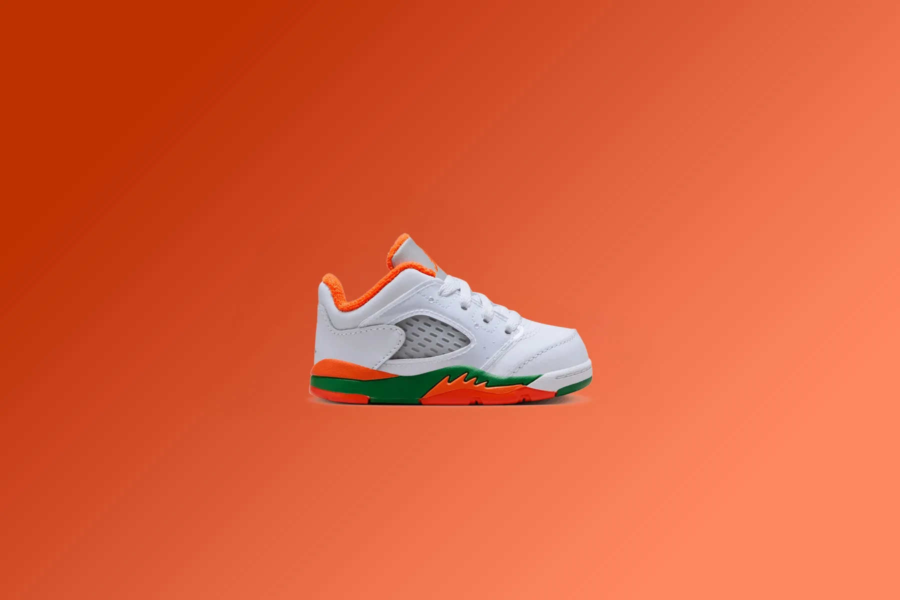 Air Jordan 5 Retro Low (TD) - Football Grey/Brilliant Orange/Pine Green