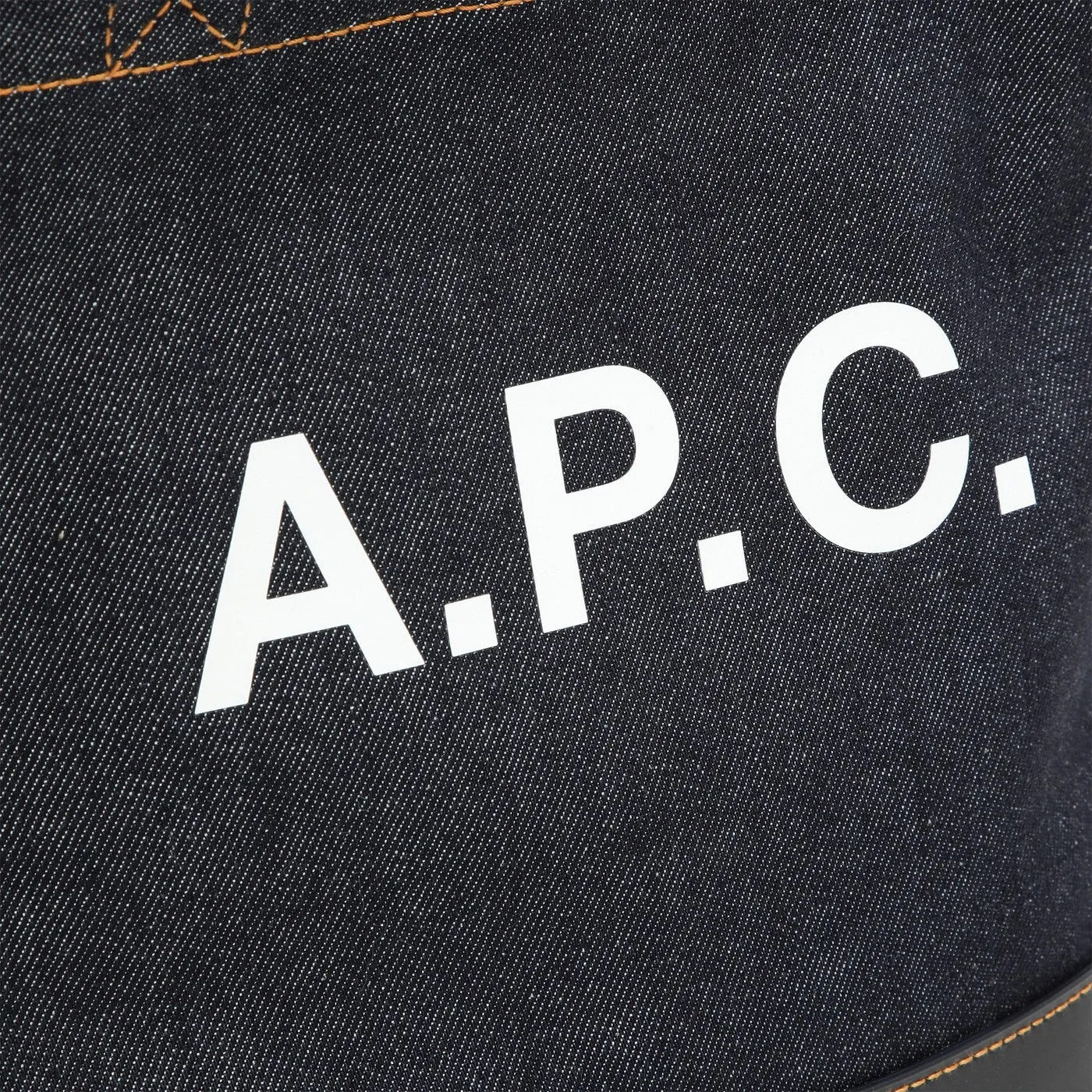 A.P.C.    A.P.C. Axel Navy Blue Small Cotton Tote Bag With Logo