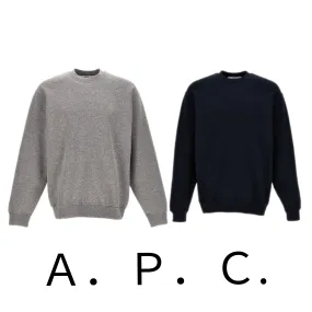 A.P.C.  |Crew Neck Sweat Rib Street Style Collaboration Long Sleeves