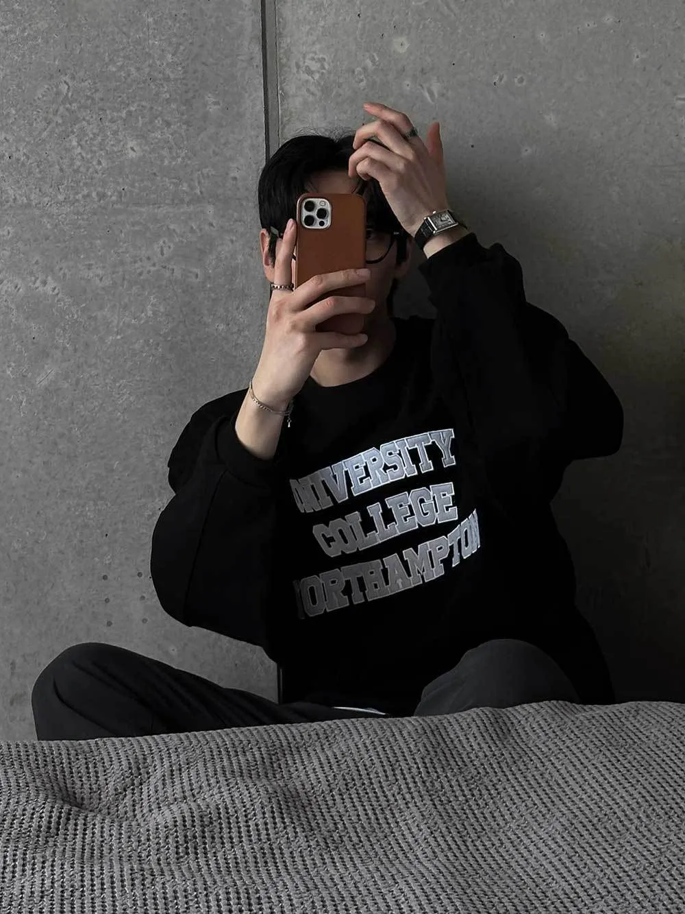 ASCLO  |Crew Neck Pullovers Unisex Sweat Street Style Long Sleeves