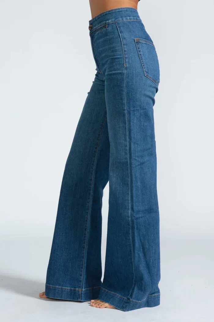 ASKK NY Brighton Wide Leg Jeans in Mercury