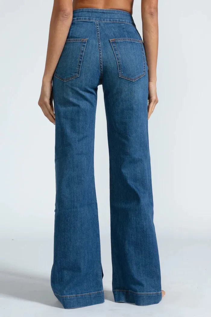 ASKK NY Brighton Wide Leg Jeans in Mercury