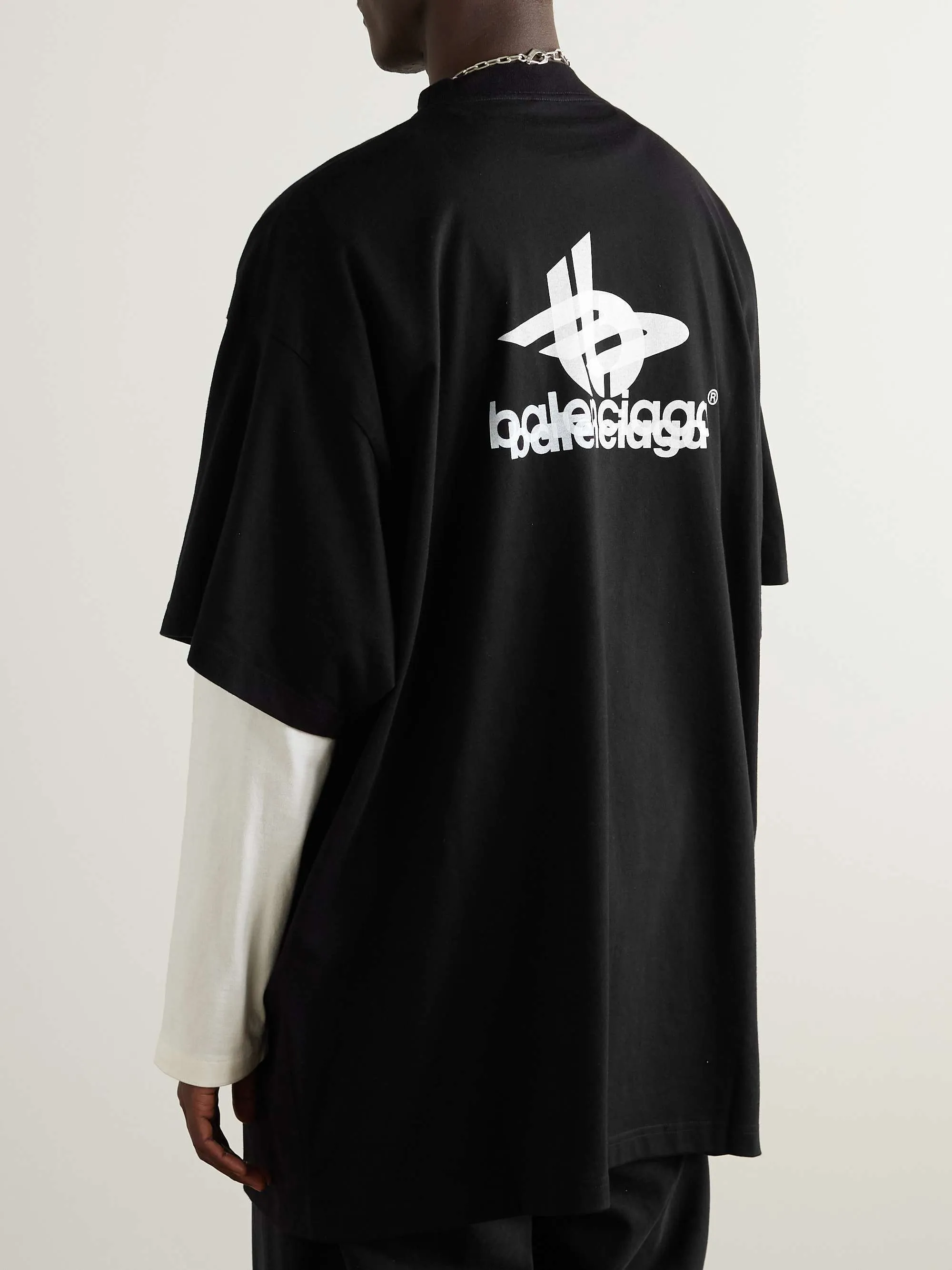 BALENCIAGA  |Crew Neck Pullovers Unisex Street Style Cotton Short Sleeves