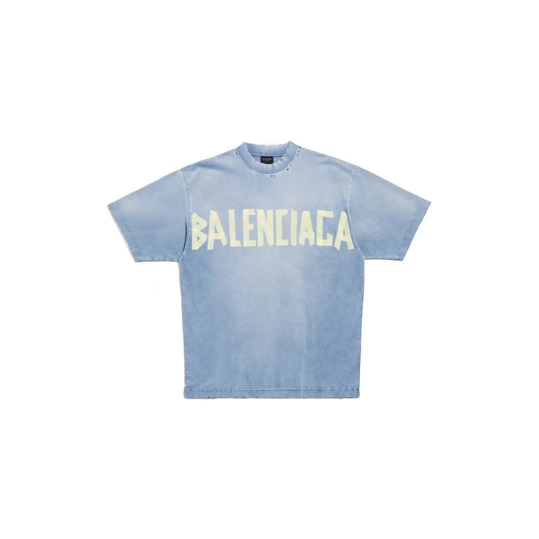 BALENCIAGA  |Tape Type T-shirt Medium Fit in Black Faded