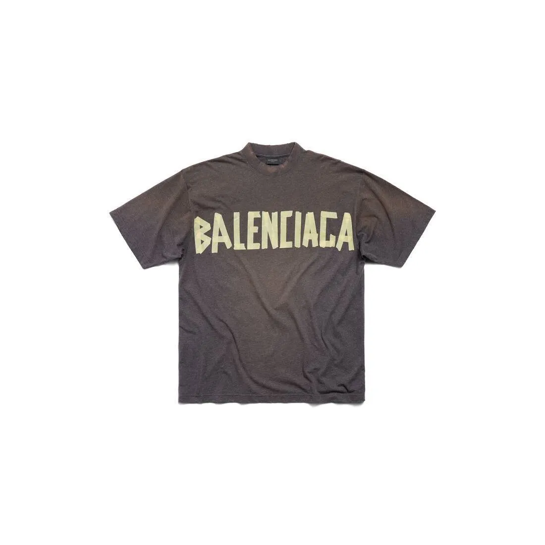 BALENCIAGA  |Tape Type T-shirt Medium Fit in Black Faded