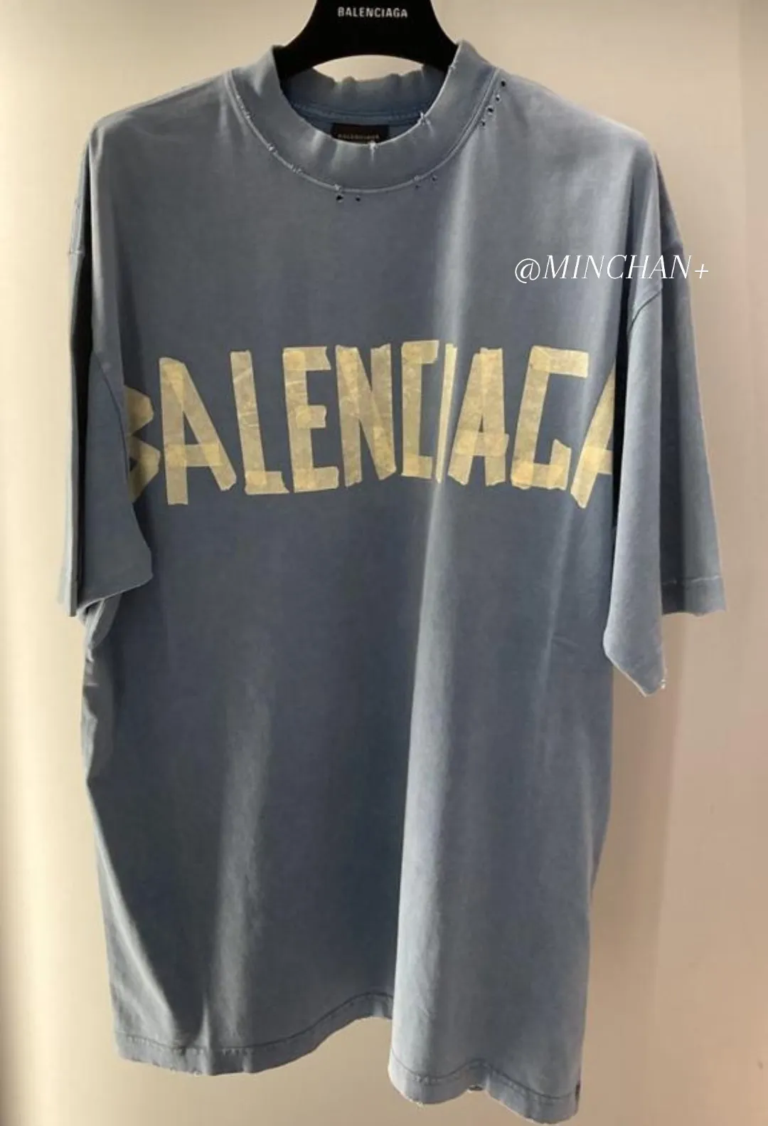 BALENCIAGA  |Tape Type T-shirt Medium Fit in Black Faded