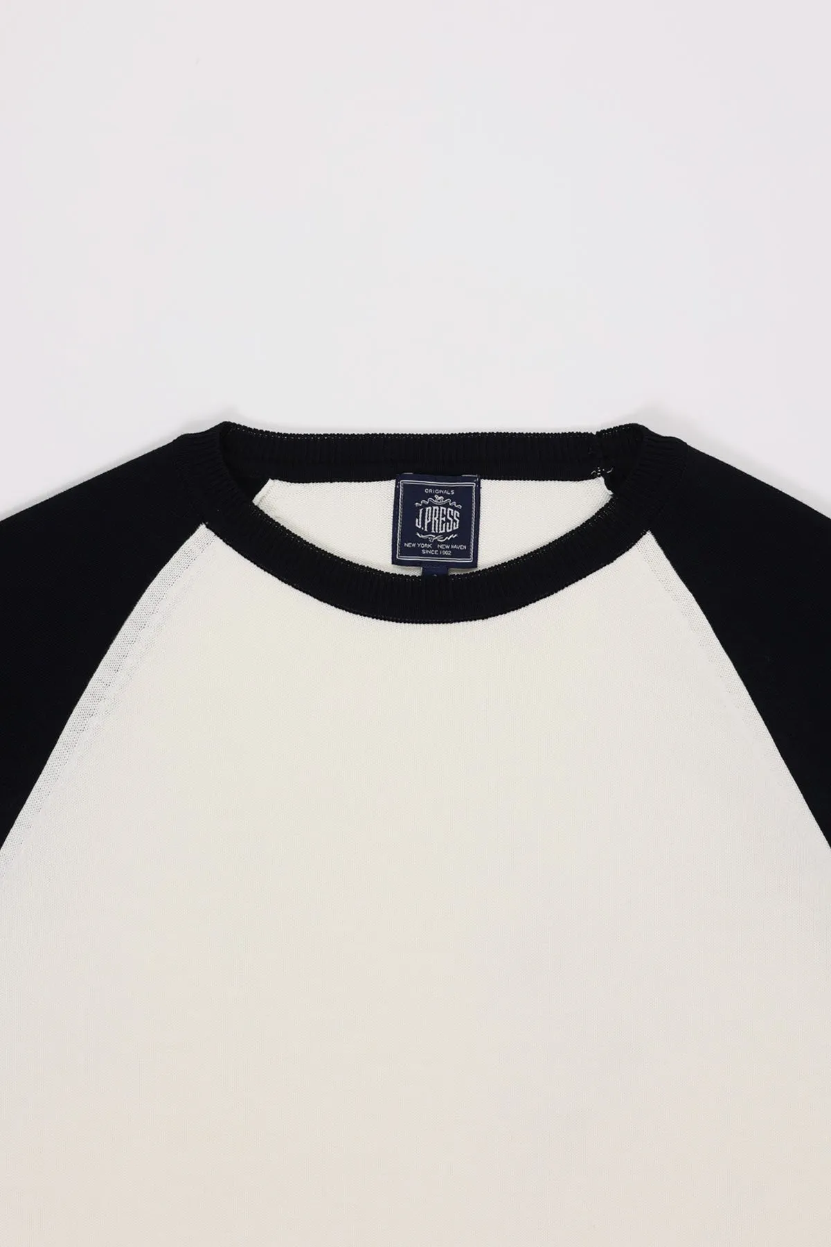 Baseball Sweater - White/Navy