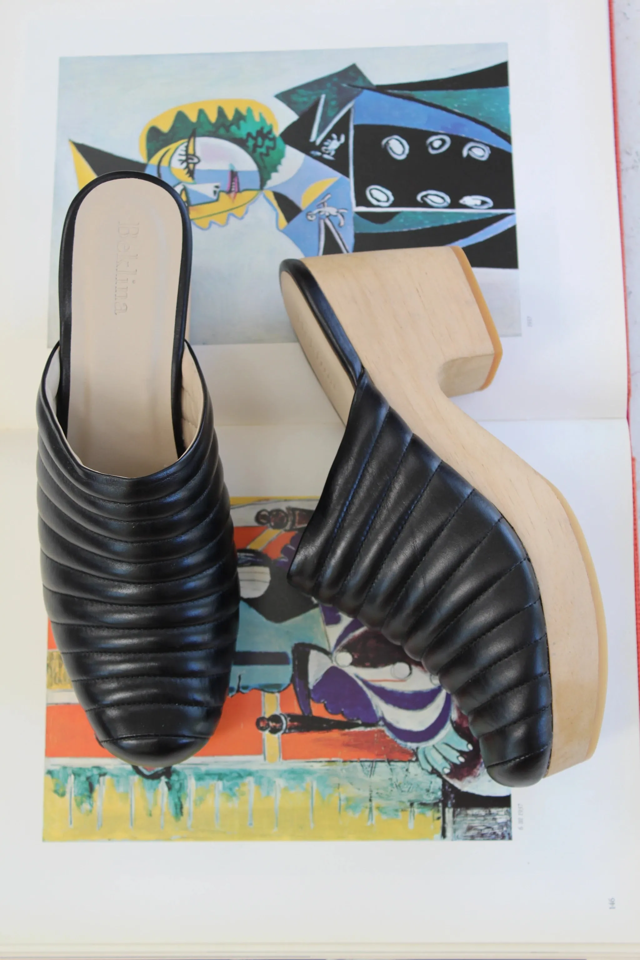 Beklina Ribbed Clog Black