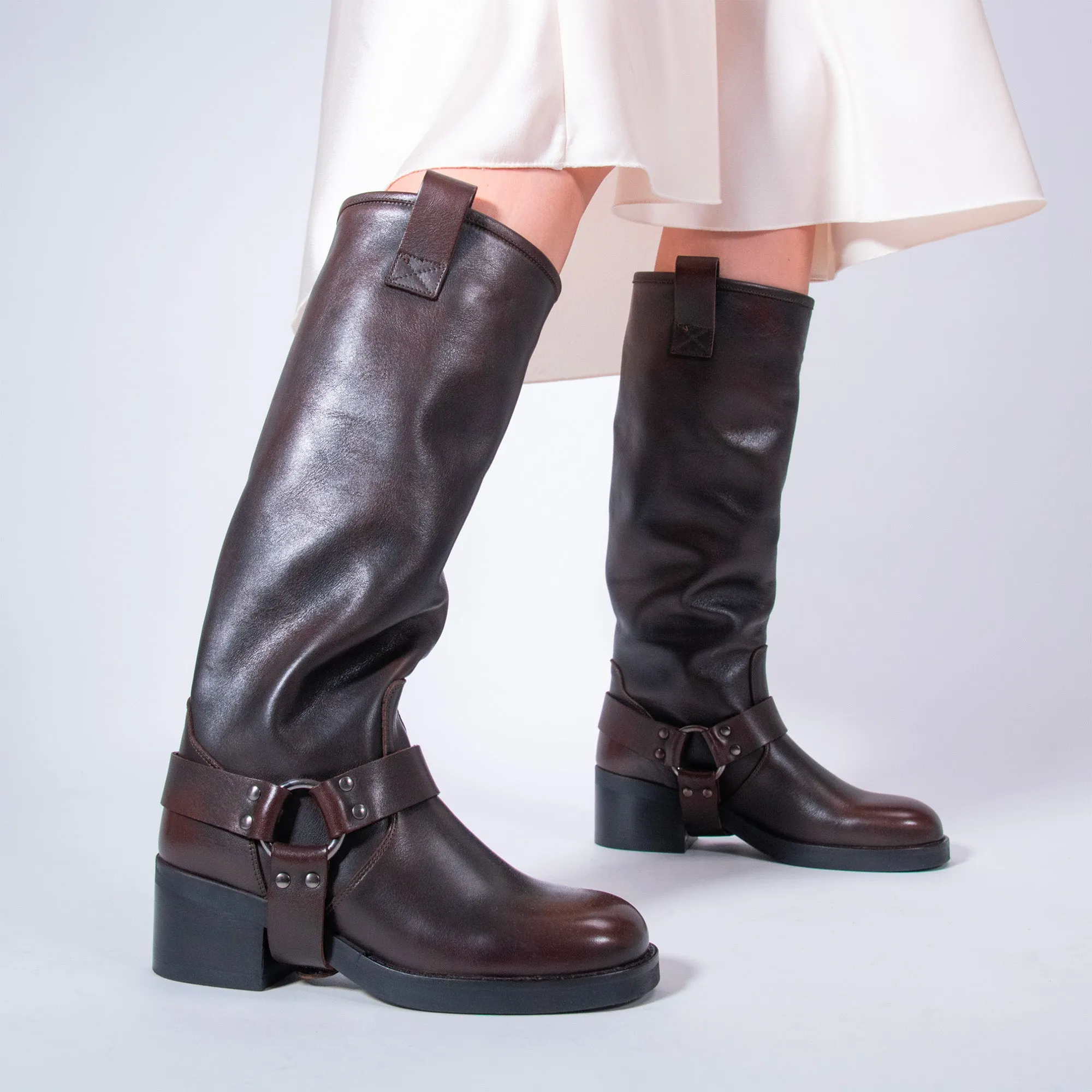 Biker boot brown