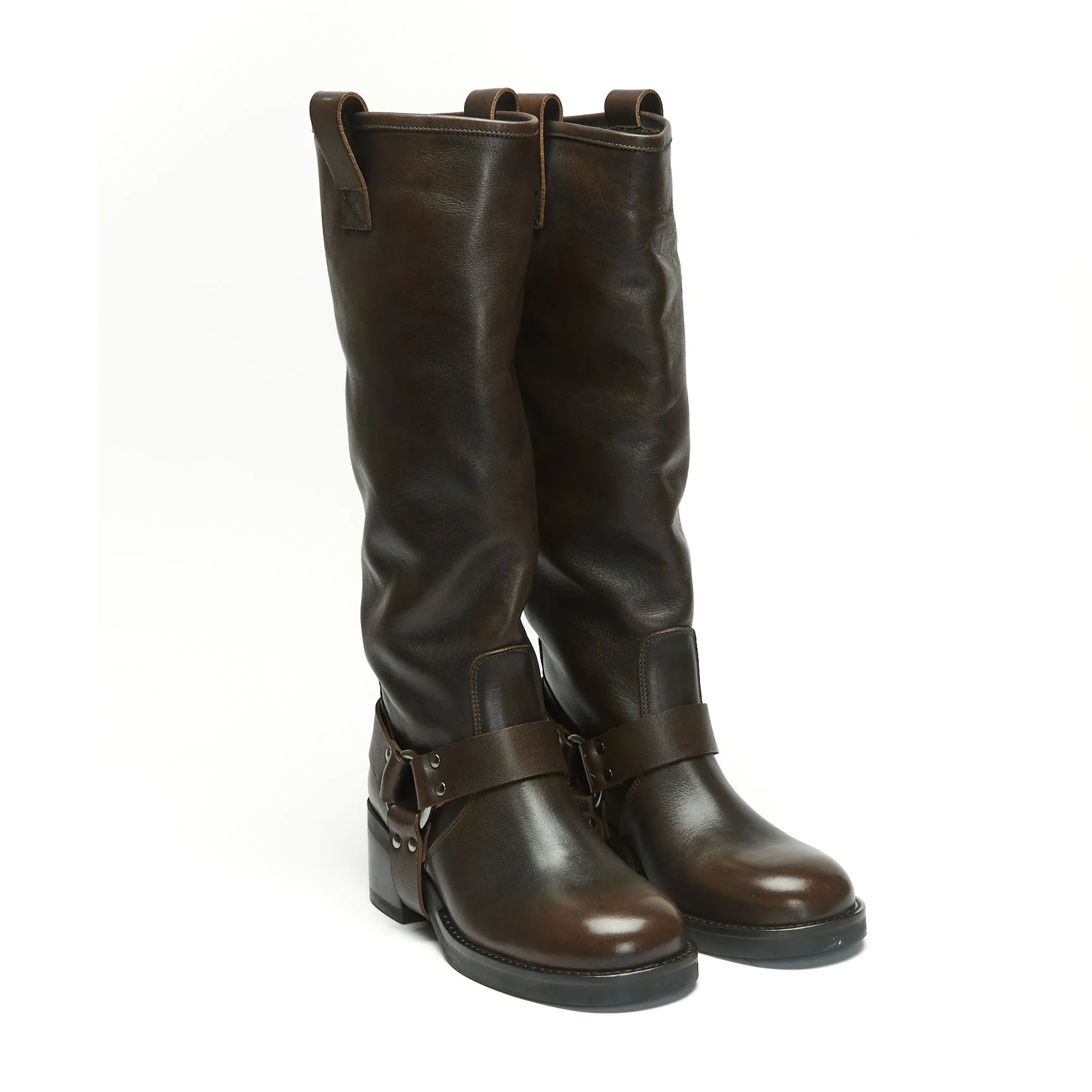 Biker boot brown