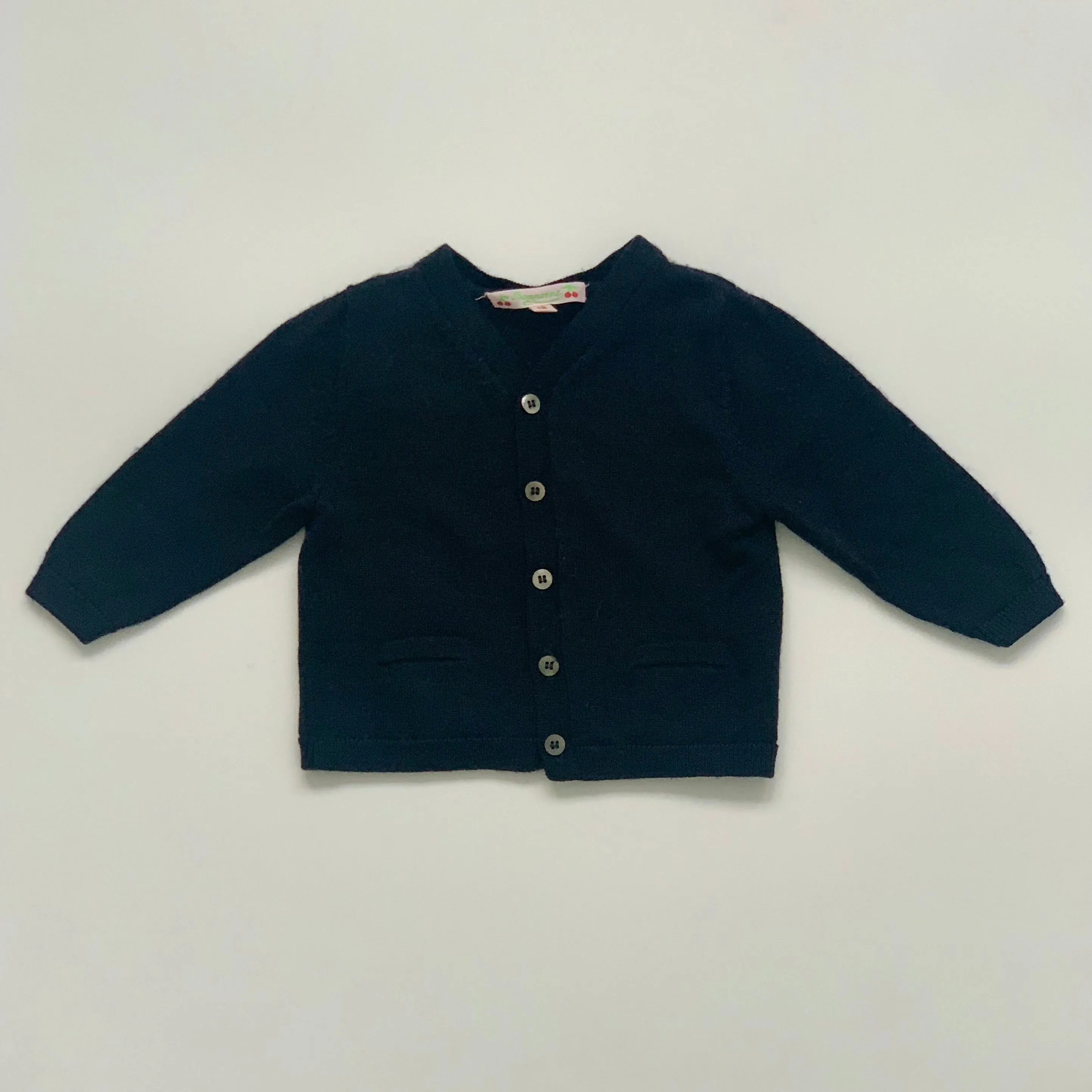 Bonpoint Navy Wool Cardigan: 12 Months