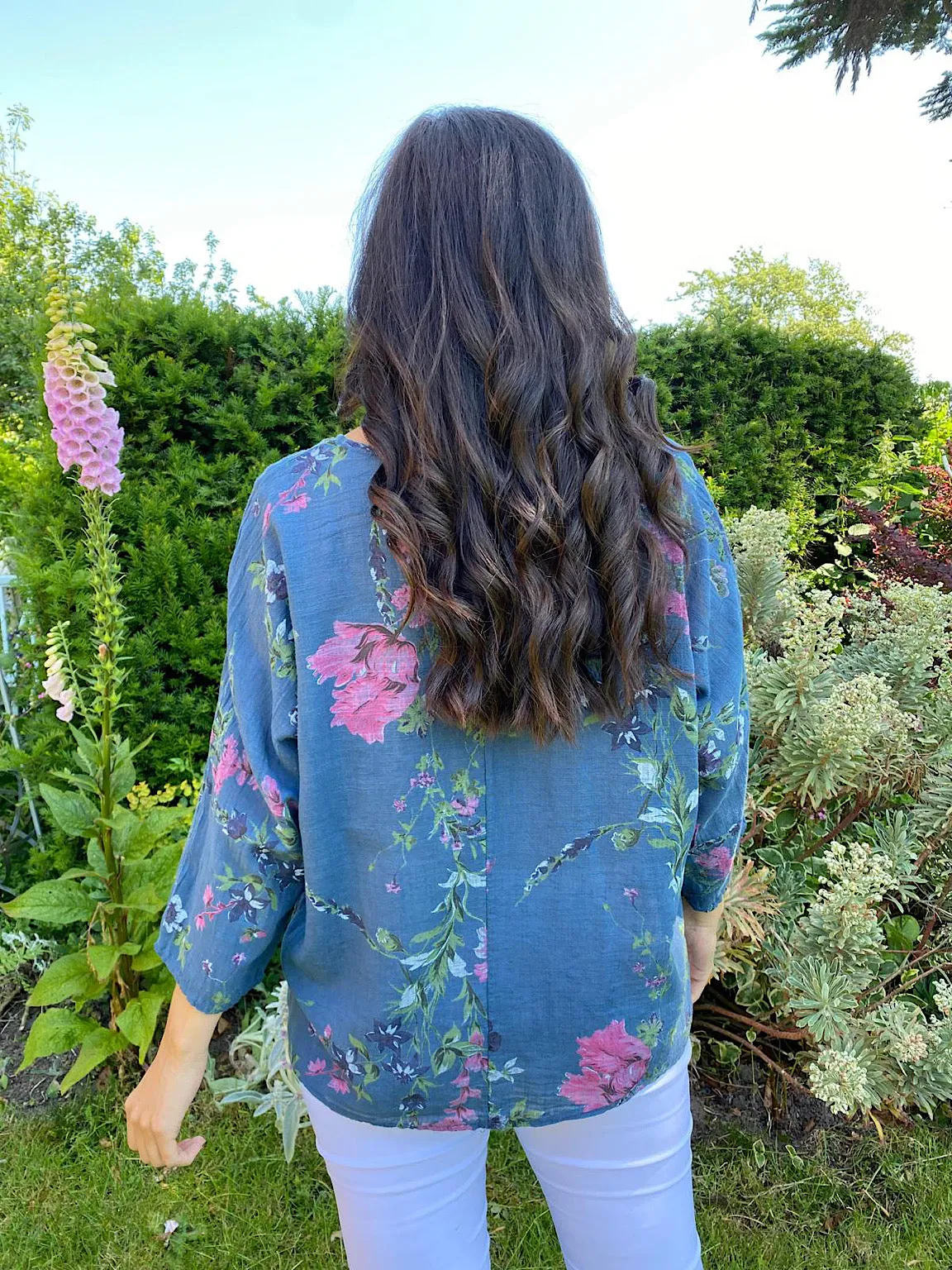 Botanical Print Top Melody