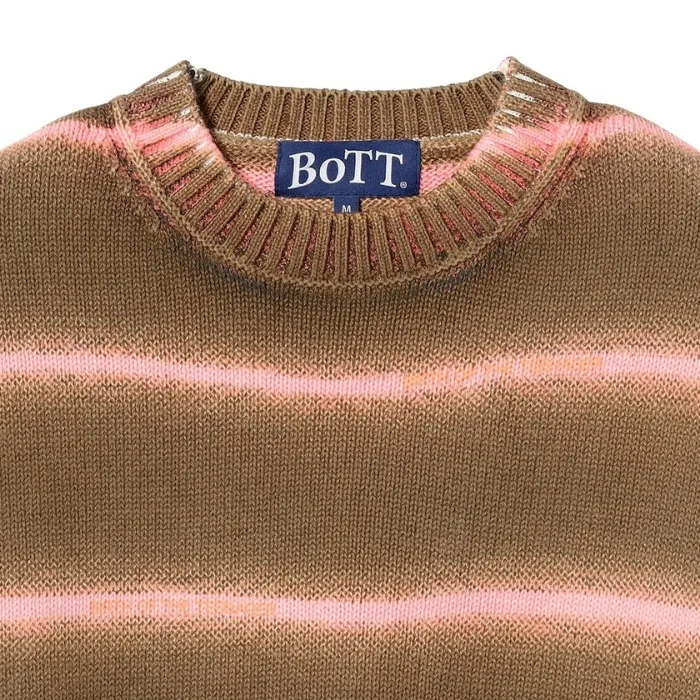 BoTT  |Crew Neck Pullovers Stripes Street Style Bi-color