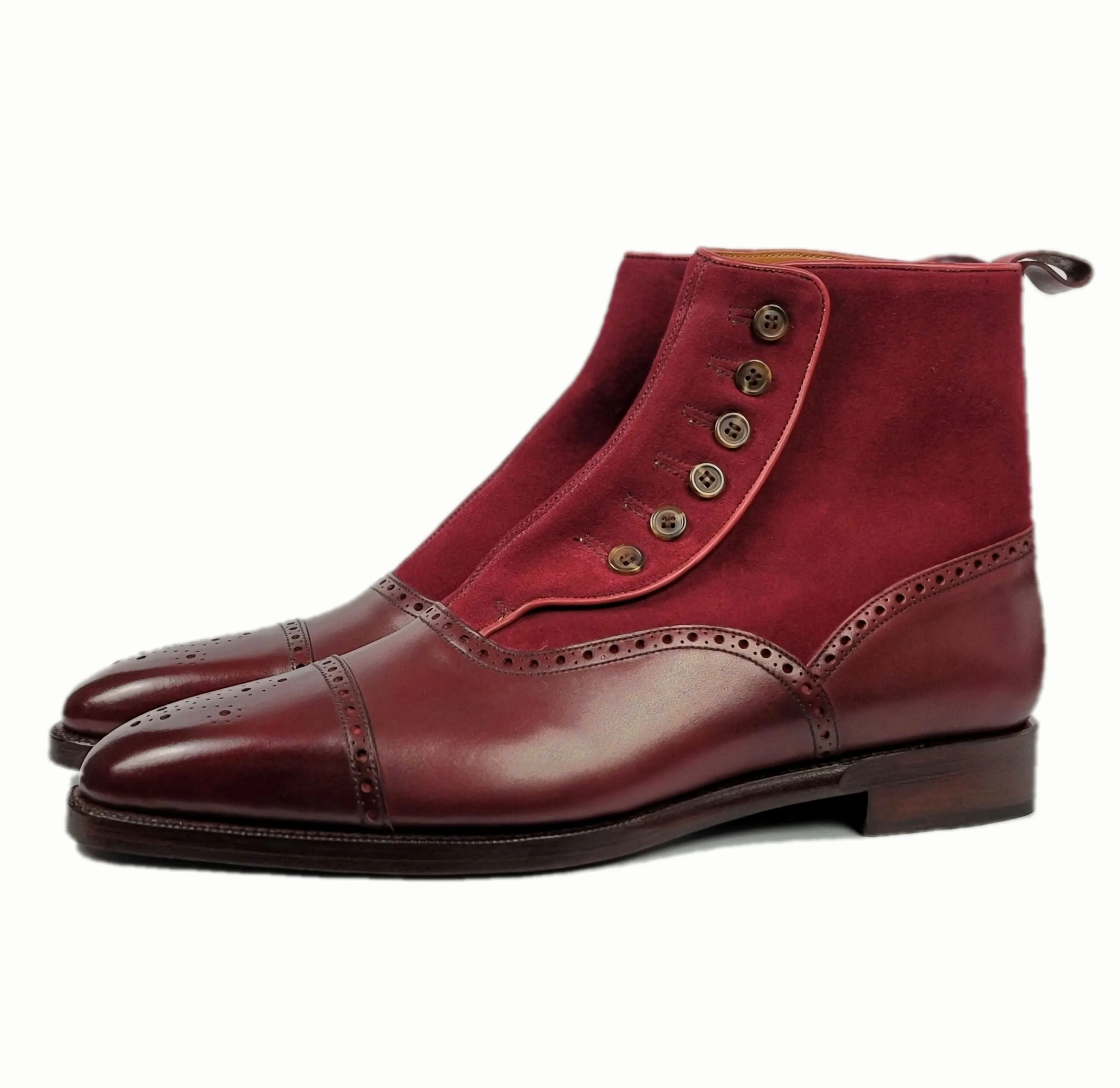 Broadview - MTO - Burgundy Calf / Burgundy Suede - TMG Last - Single Leather Sole