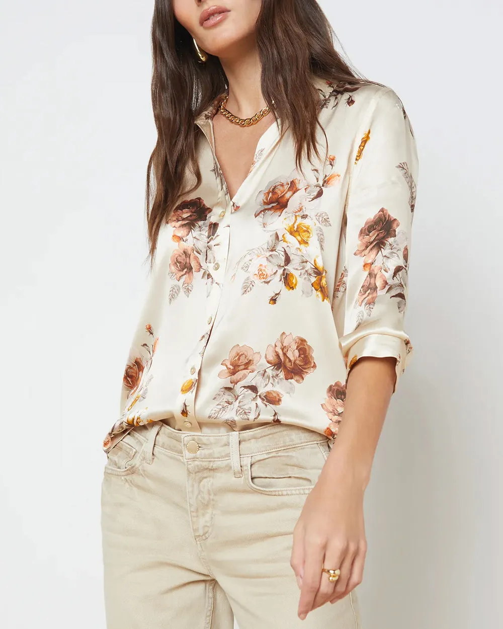 Buff Rose Floral Dani Blouse