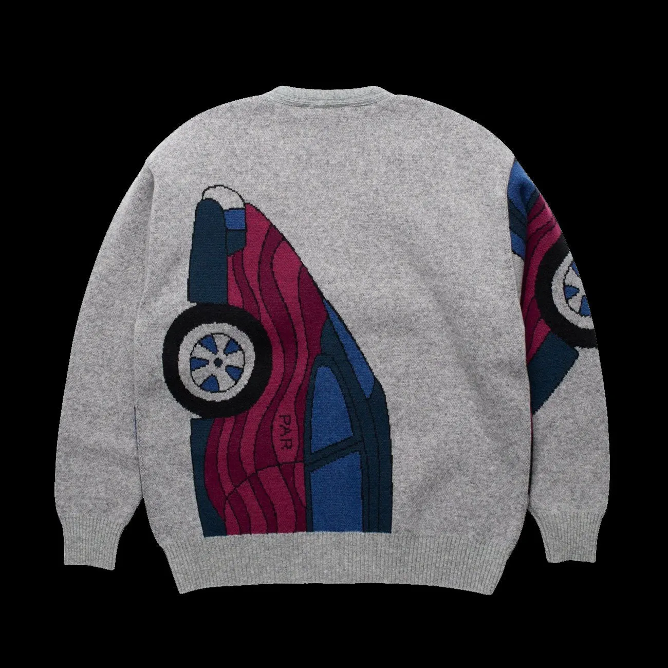 By Parra No Parking Knitted Cardigan (Grey Melange)