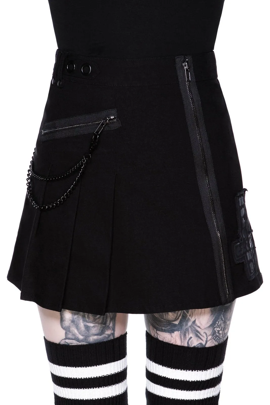 Calling Alice Black Mini Skirt