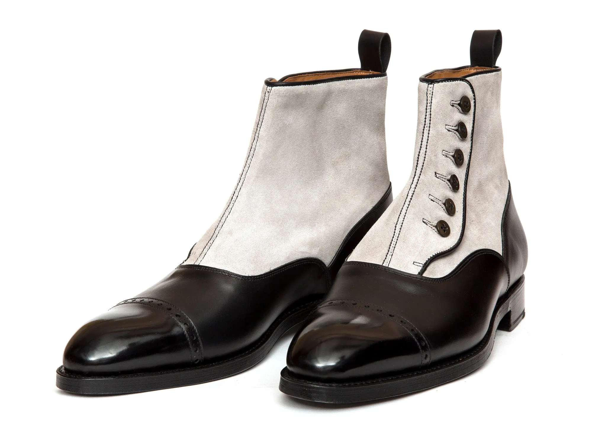 Carkeek - MTO - Black Calf / Pearl Suede - NGT Last - Double Leather Sole