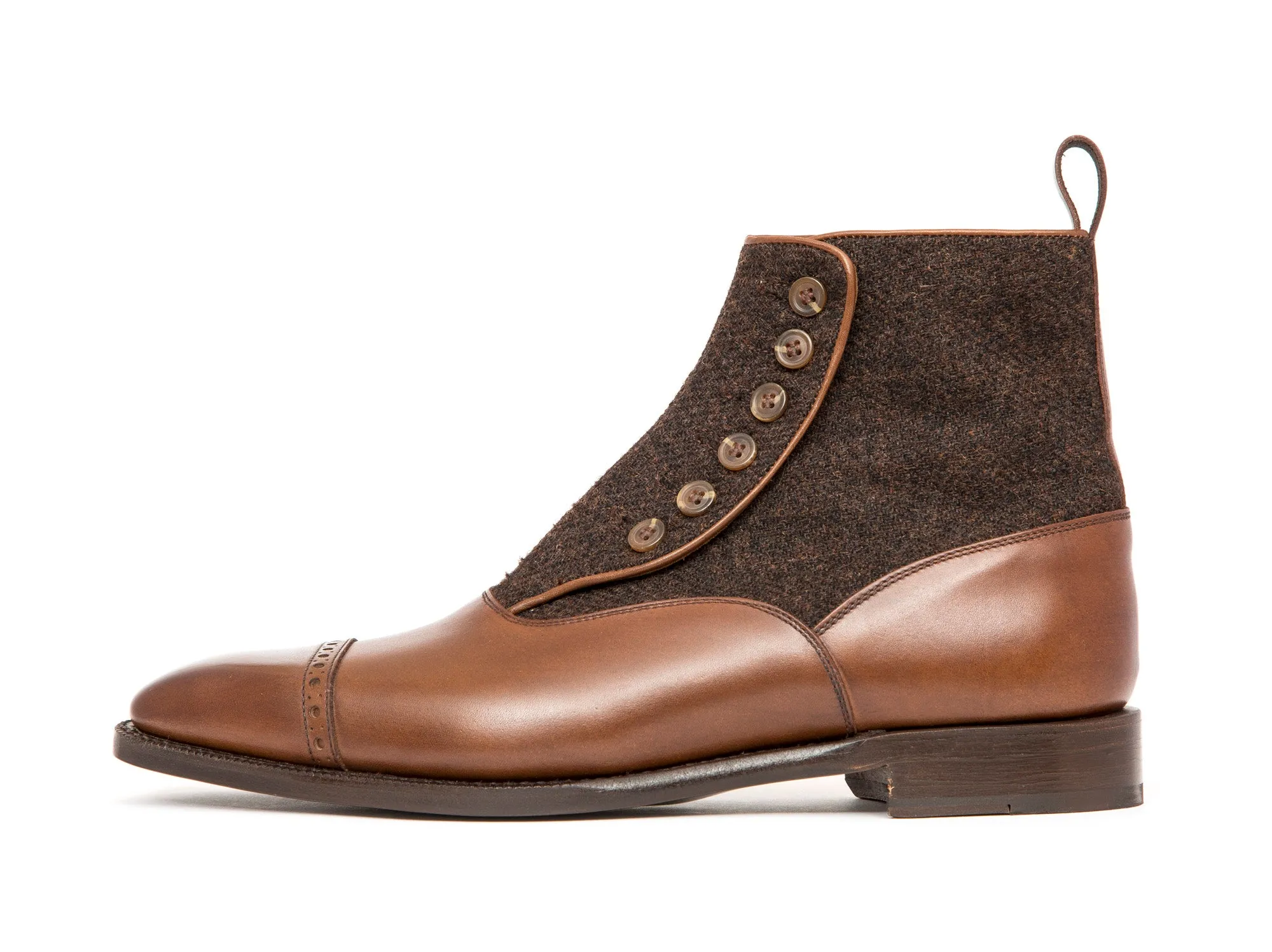 Carkeek - MTO - Mocha Calf / Chocolate Medley Flannel - MGF Last - Single Leather Sole