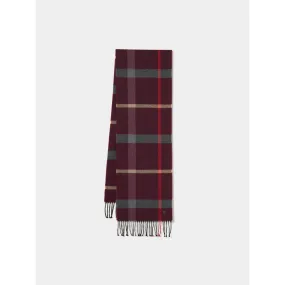 Checkered fringed scarf