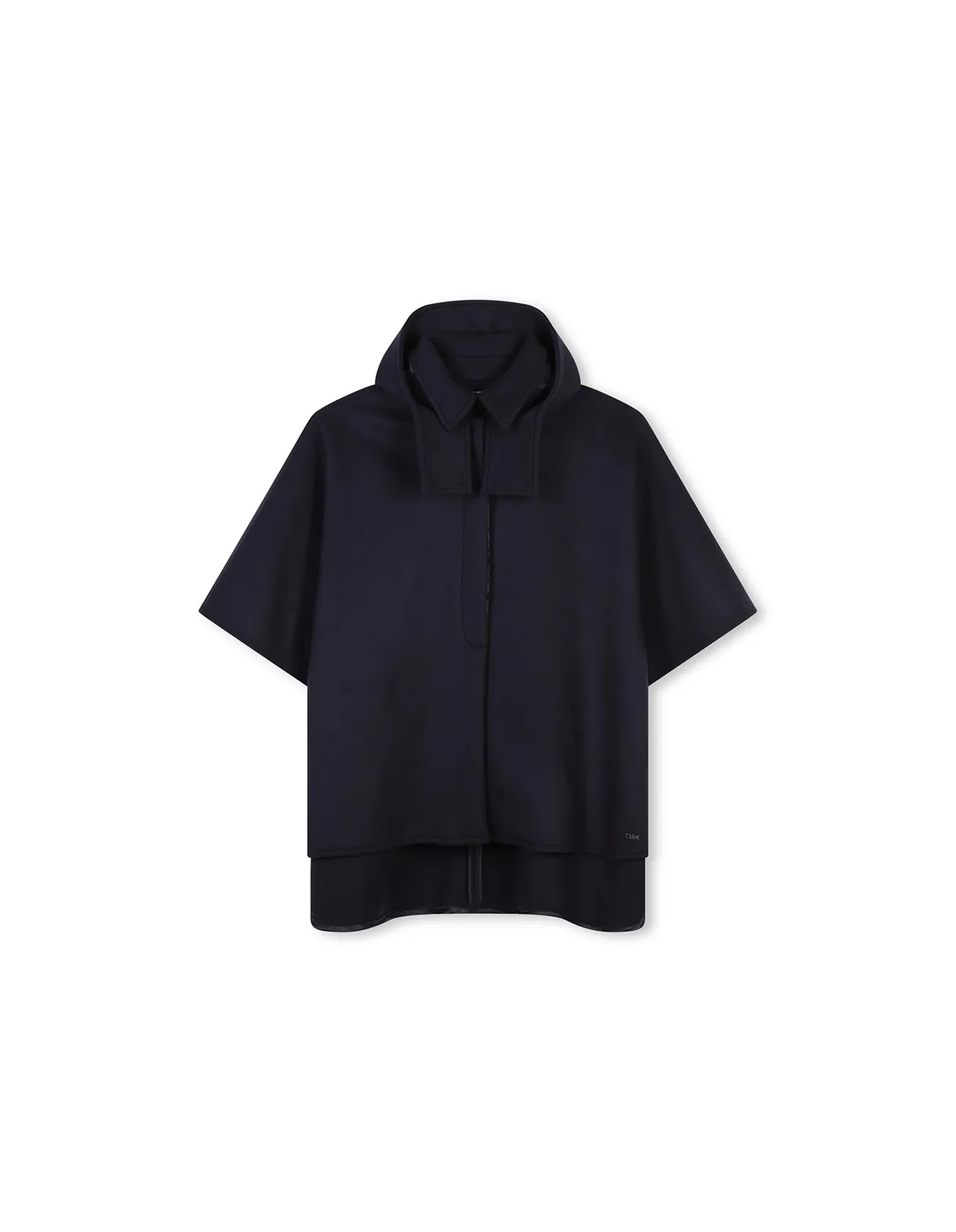 CHLOÉ KIDS Navy Blue Wool Hooded Coat