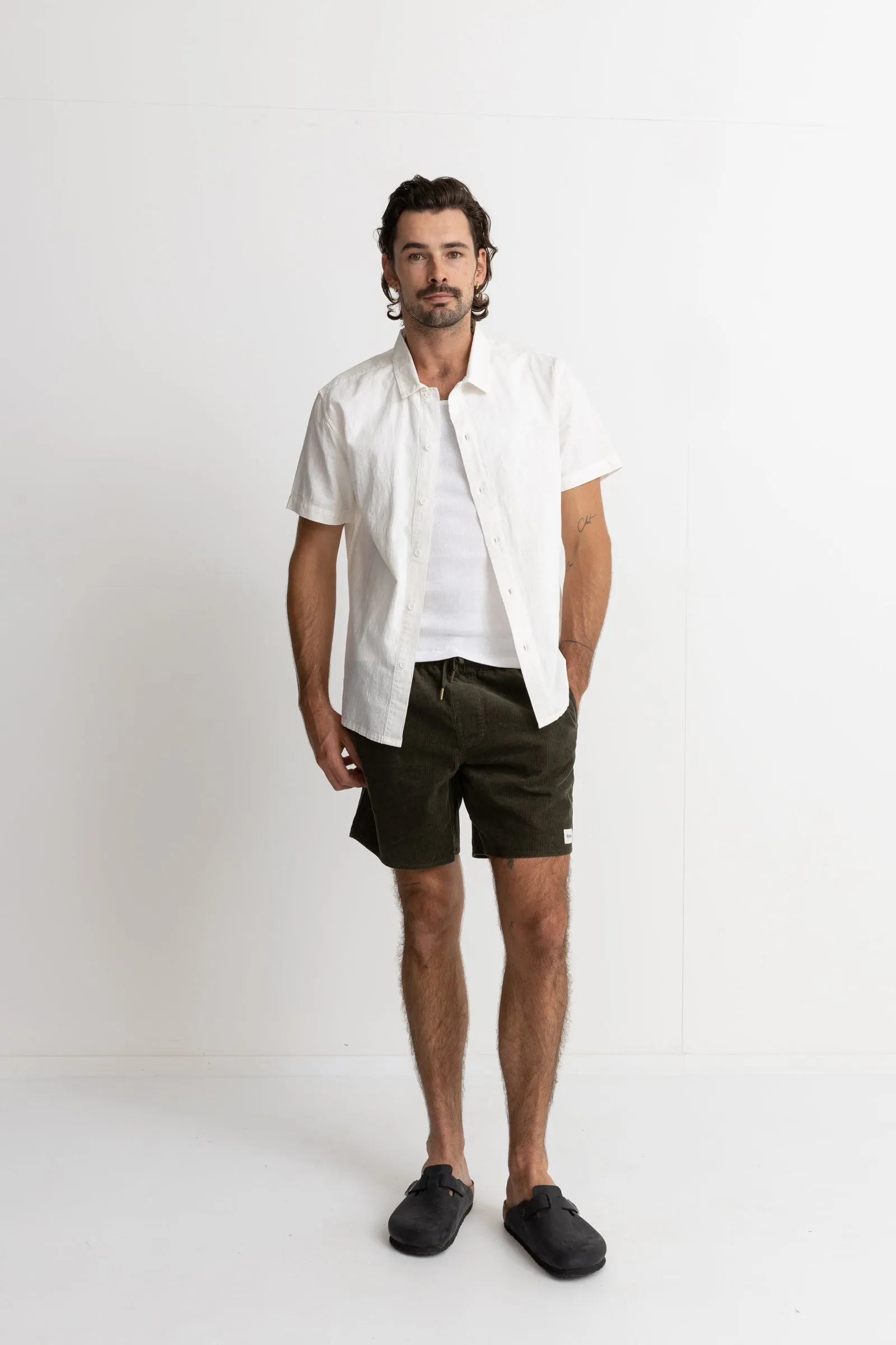 Classic Linen Ss Shirt White