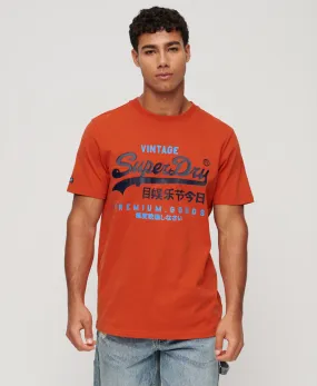 Classic Vintage Logo Heritage T-Shirt | Denim Co Rust Orange