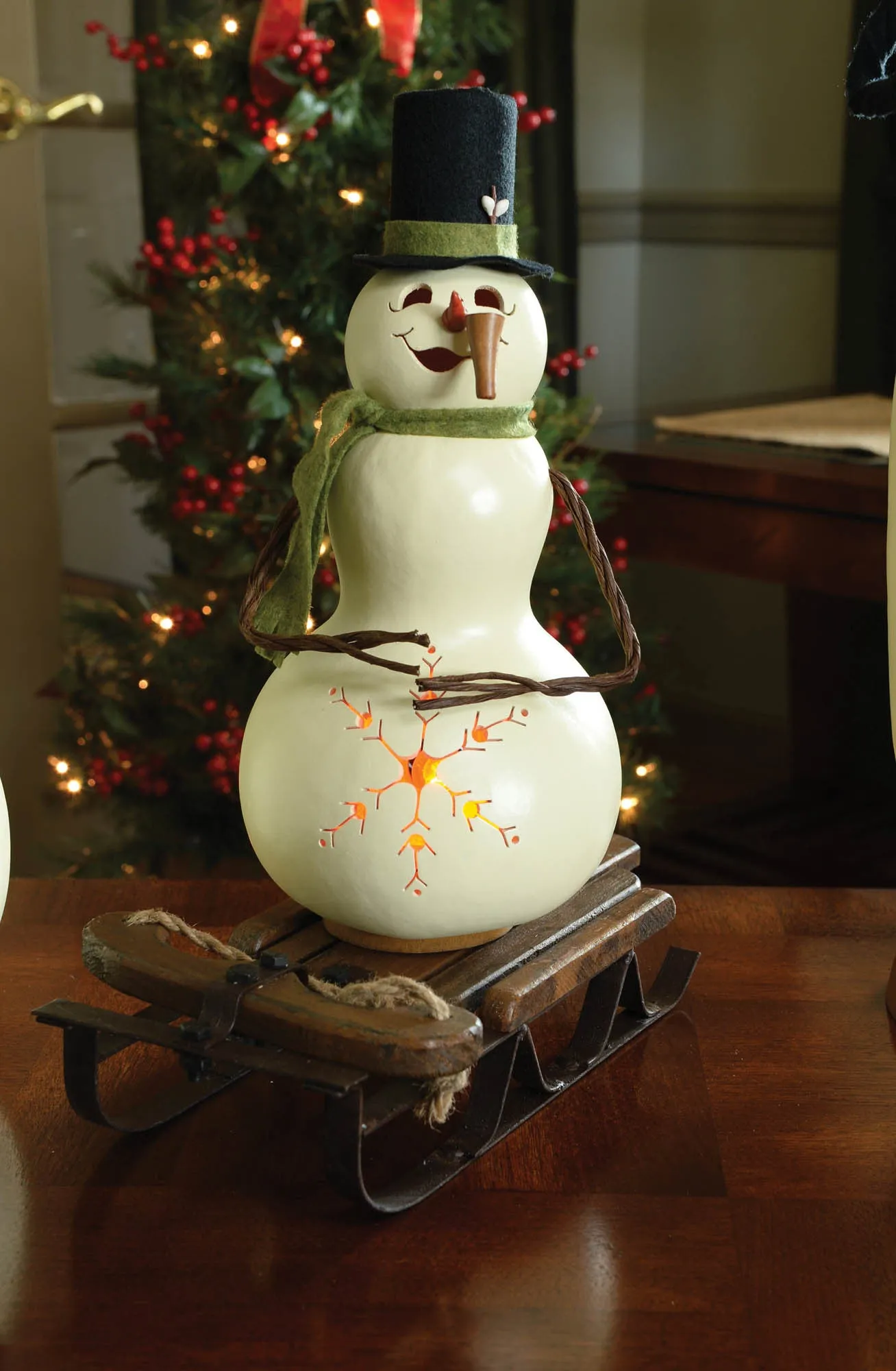 Coconut Snowman Gourd - Available in Multiple Sizes