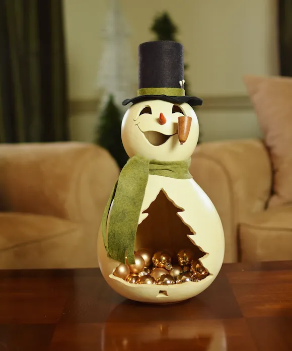 Coconut Snowman Gourd - Available in Multiple Sizes