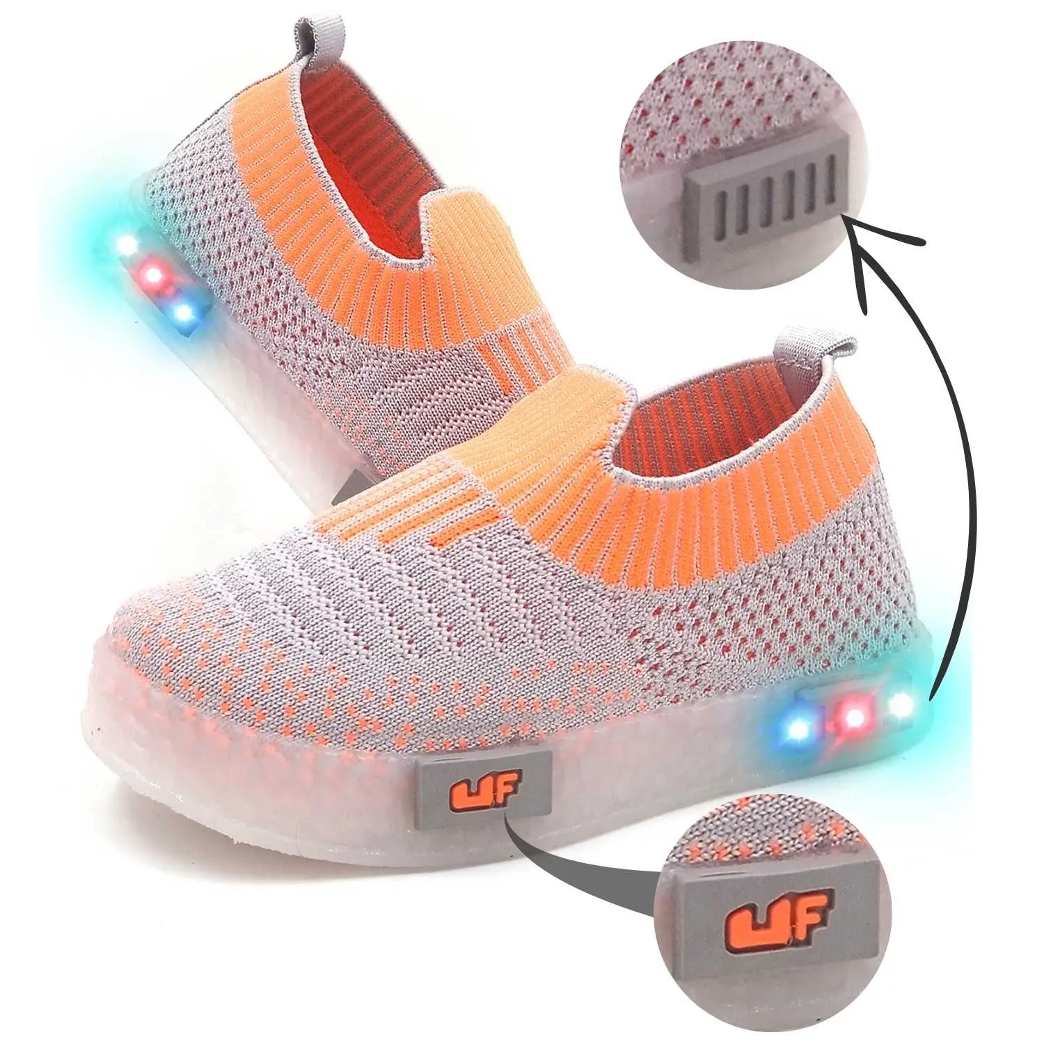 Combo of Slip-On Sports LED Shoes