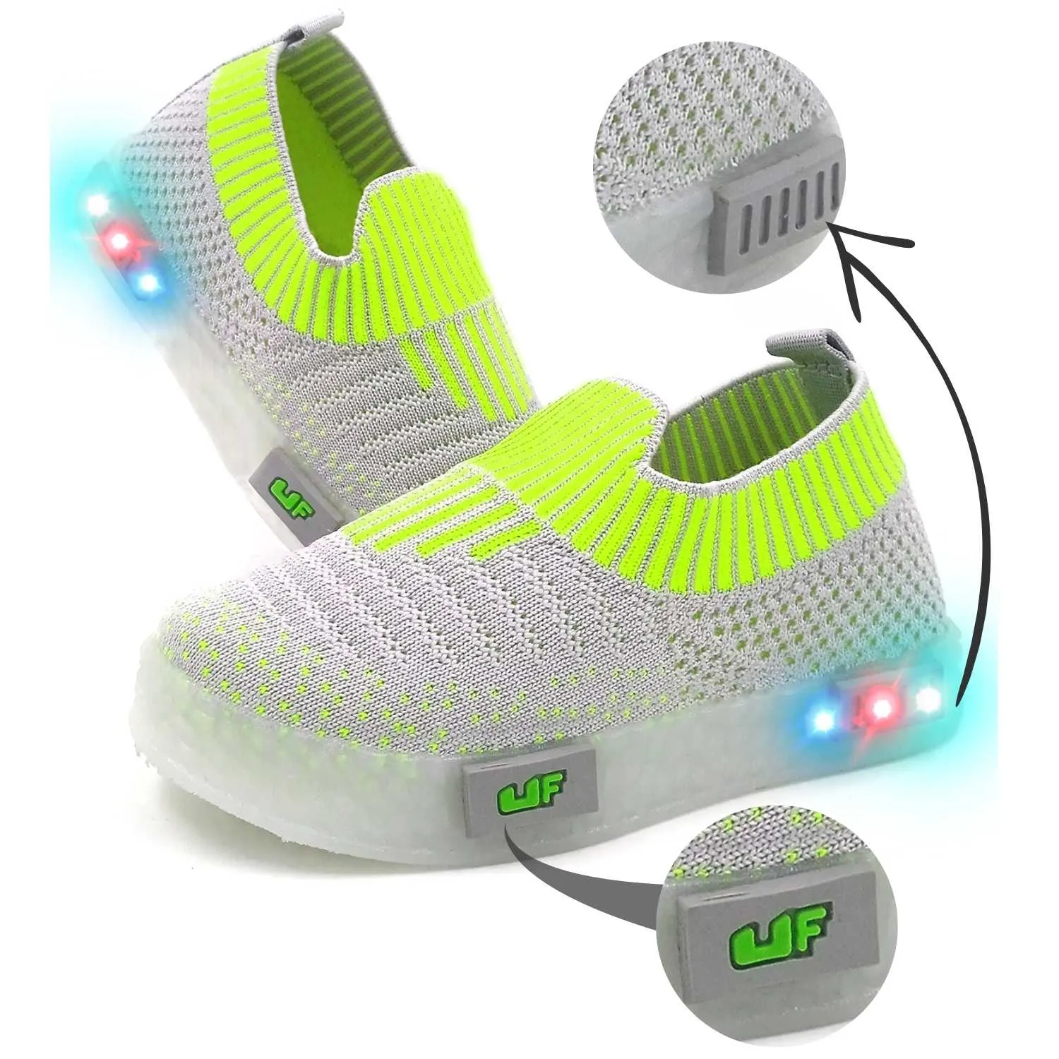 Combo of Slip-On Sports LED Shoes