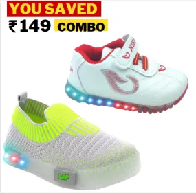 Combo of Slip-On Sports LED Shoes