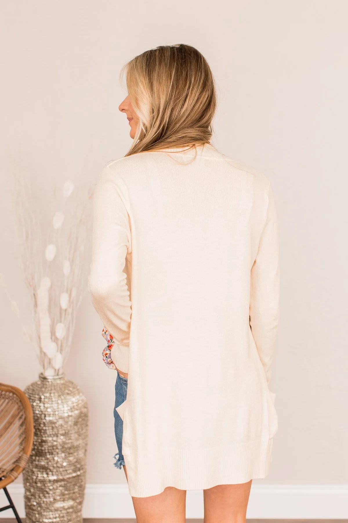 Comfortable With Myself Knit Cardigan- Ivory