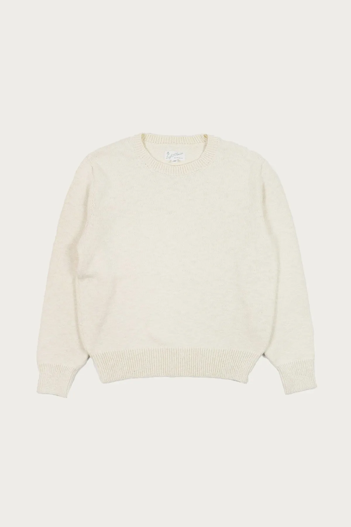 Cotton Crewneck Sweater - Ecru