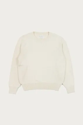 Cotton Crewneck Sweater - Ecru