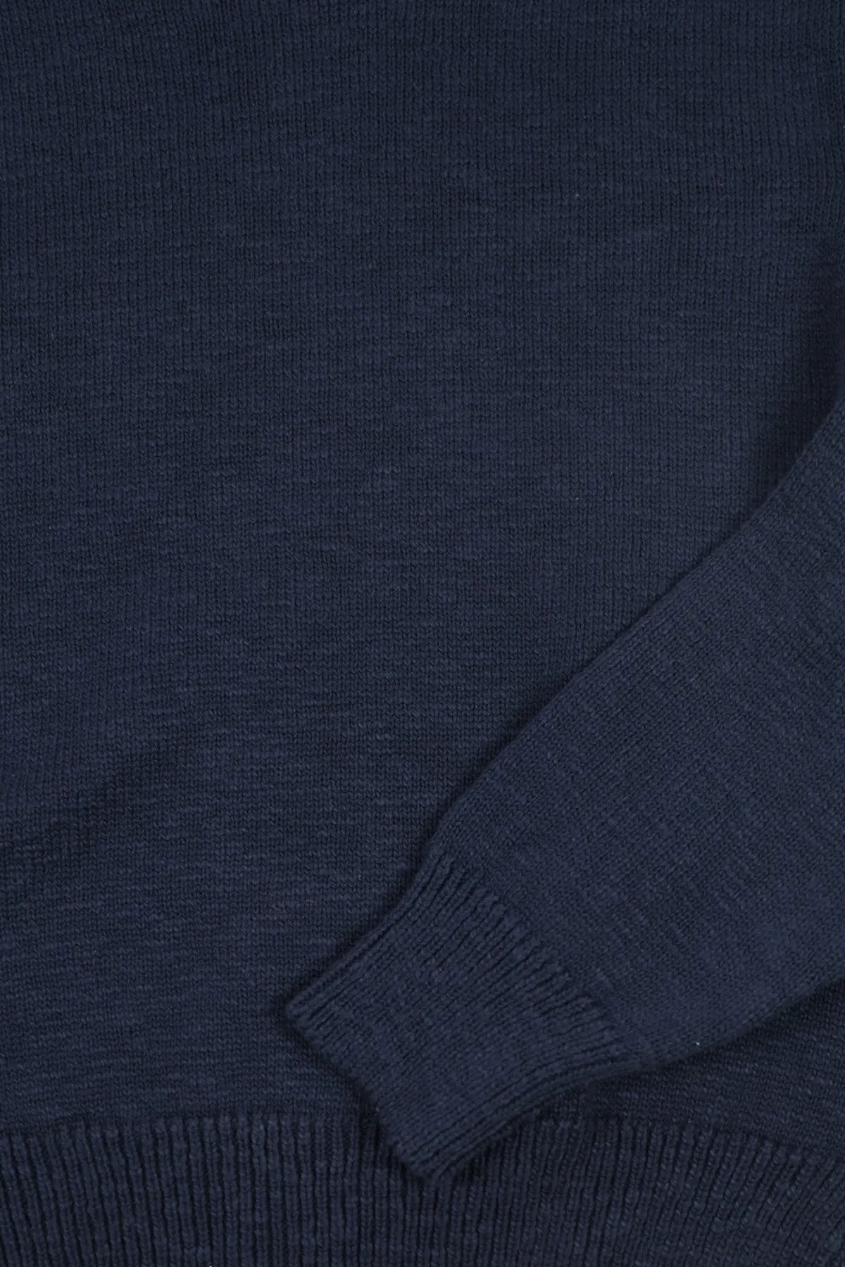 Cotton Crewneck Sweater - Navy