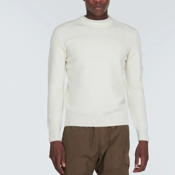 C.P. Company  |Crew Neck Pullovers Wool Nylon Blended Fabrics Street Style