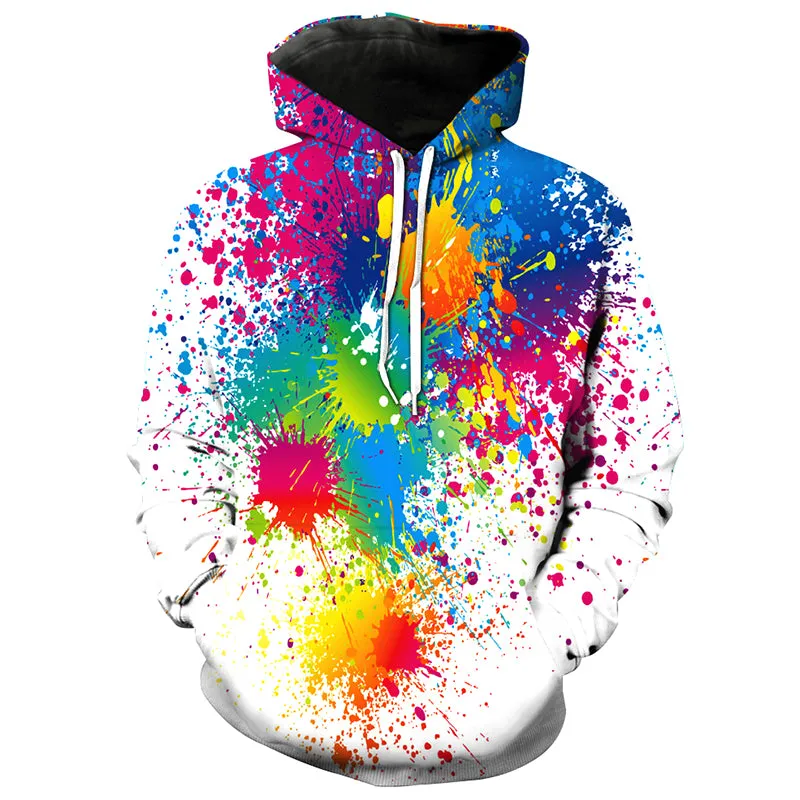 Creative Colourful Paint Art Splash Hoodie