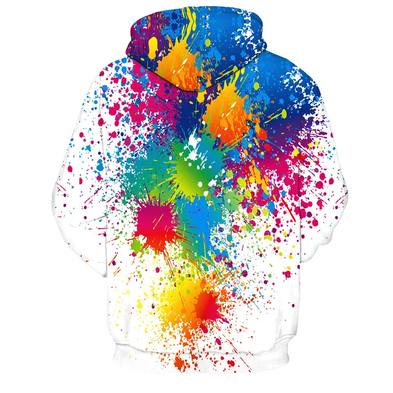 Creative Colourful Paint Art Splash Hoodie