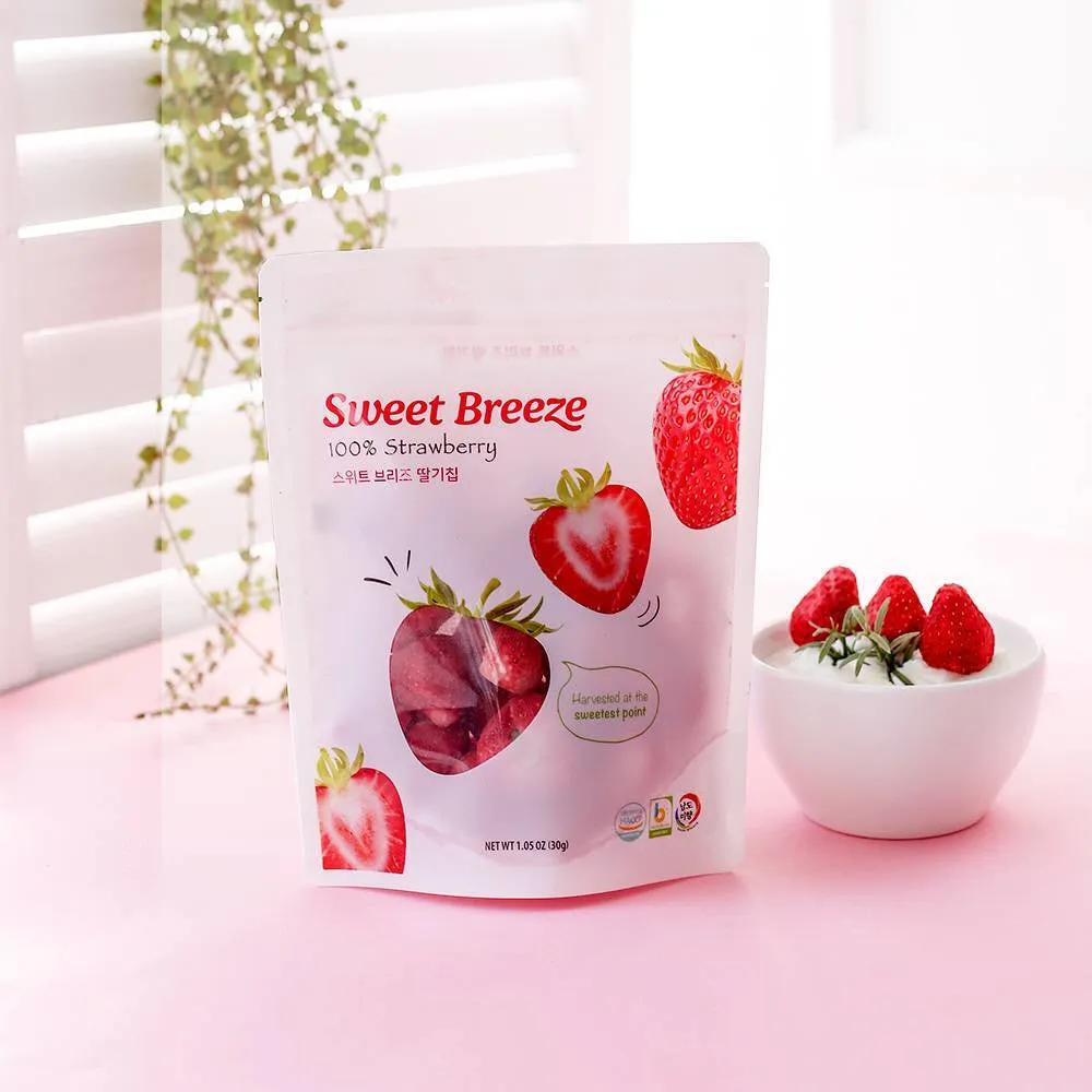 Crispy 100% Real Strawberry Freeze Dried Fruits Sweet Breeze Snacks Strawberries