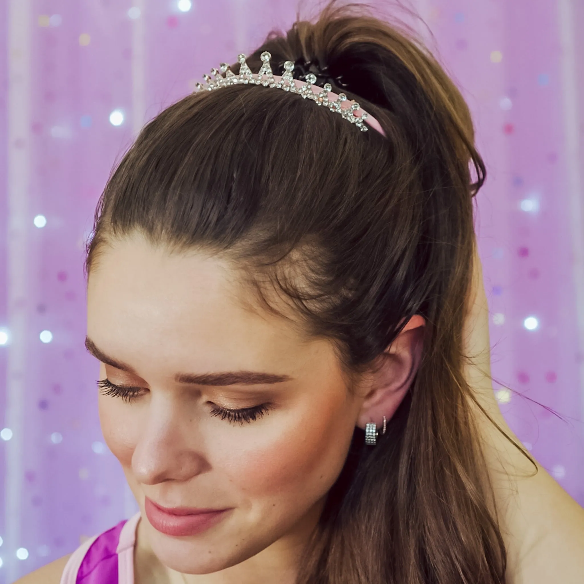 Crystal Tiara Pink Headband