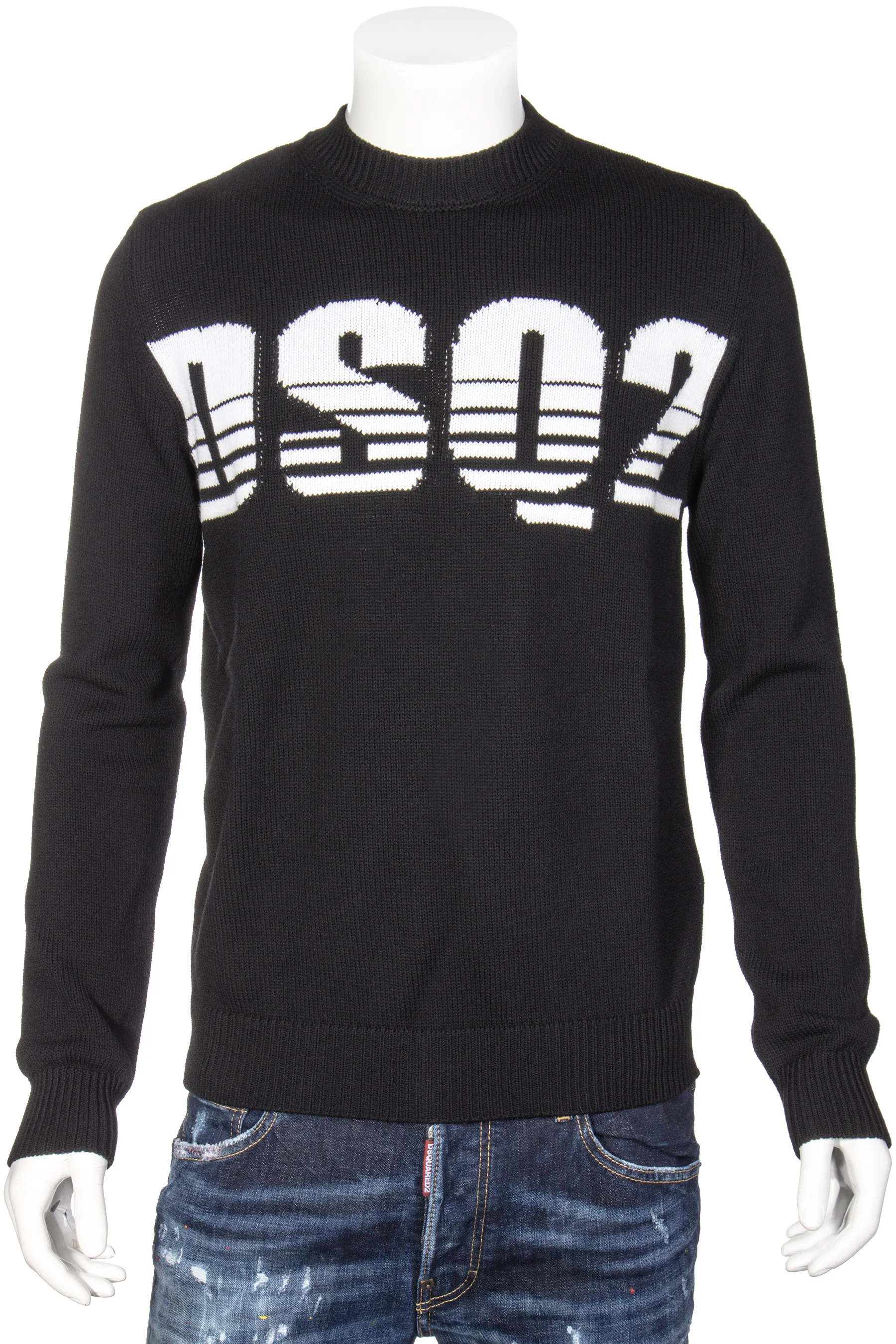 D SQUARED2  |Crew Neck Pullovers Wool Street Style Long Sleeves Plain